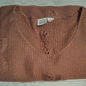 Somedays Lovin Women's V-Neck Sweater in Tan
